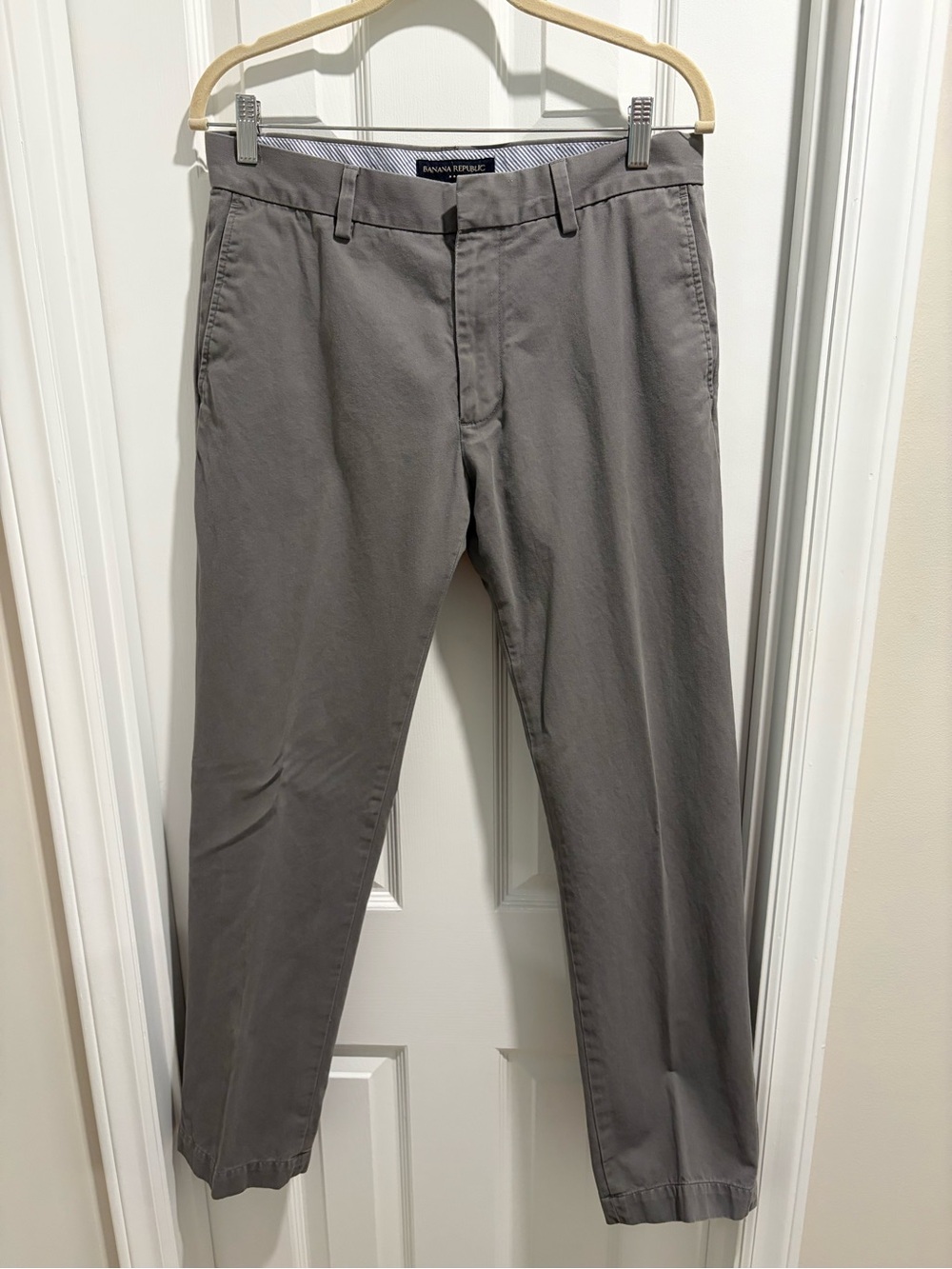 Banana Republic Men's Taupe-Grey Chino Pants